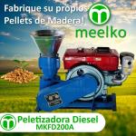 Peletizadora Diésel MKFD200A pellets de madera 