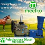 Peletizadora Diésel MKFD360A pellets comida de caballo