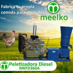 Peletizadora Diésel MKFD360A pellets comida de gallina