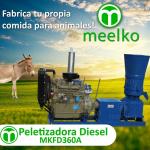 Peletizadora Diésel MKFD360A pellets comida de asno