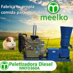 Peletizadora Diésel MKFD360A pellets comida de cobayo