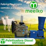 Peletizadora Diésel MKFD360A pellets comida de cabra