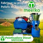 Peletizadora MKFD230A pellets con madera