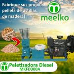 Peletizadora MKFD300A pellets de astillas de madera