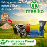 Peletizadora MKFD260A pellets astillas de madera