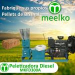 Peletizadora MKFD300A pellets de brizna