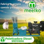 Peletizadora MKFD300A pellets alimento de conejo