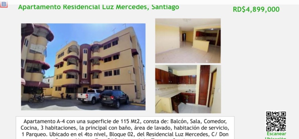 VENDO APARTAMENTO EN SANTIAGO