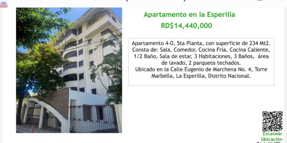 VENDO APARTAMENTO EN LA ESPERILLA